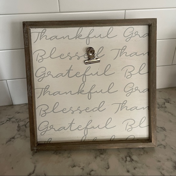 Grateful, Thankful, Blessed Rustic picture frame or note holder - Picture 6 of 9